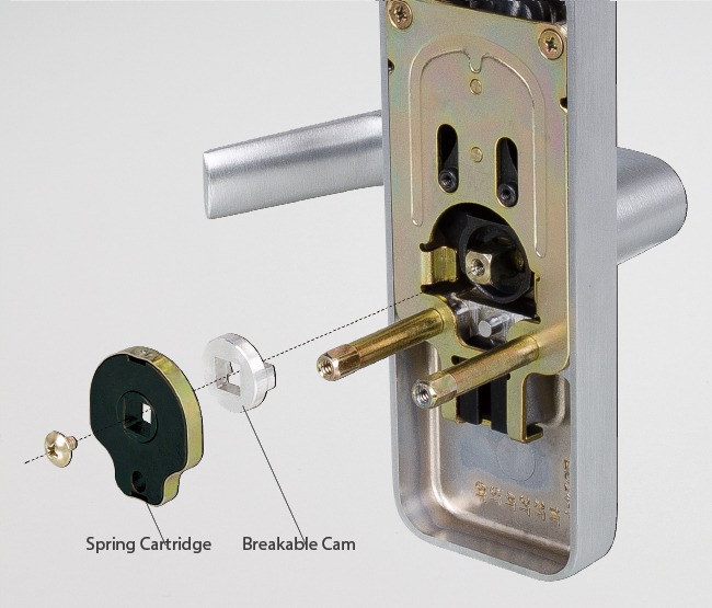 Klacci 1000 Series Exit Devices 300 Series Escutcheon Standard Operation Model 308 exploded view