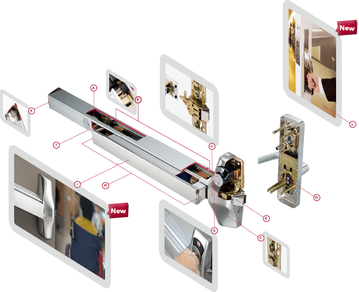 Klacci 1000 Series Exit Devices Features