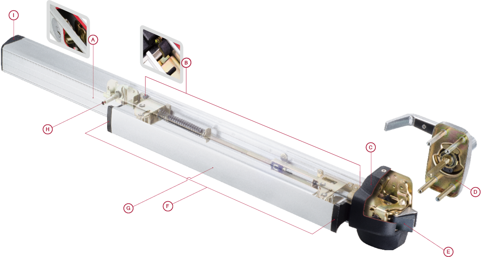 Klacci 1000 Series Exit Devices Features