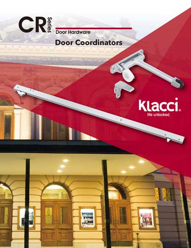 Klacci CR Series Door Coordinators English Catalog cover