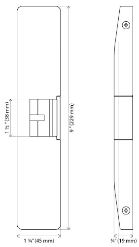 Klacci HL Series Pull Trim Dimensions