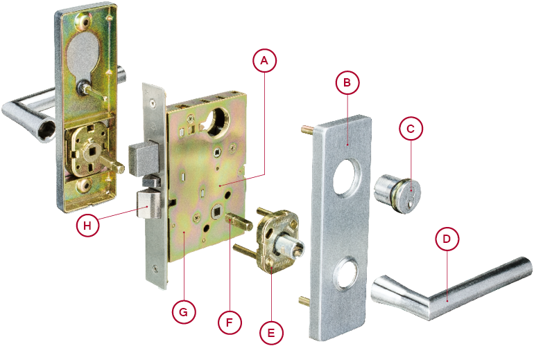 Klacci M Series Mortise Lock Features