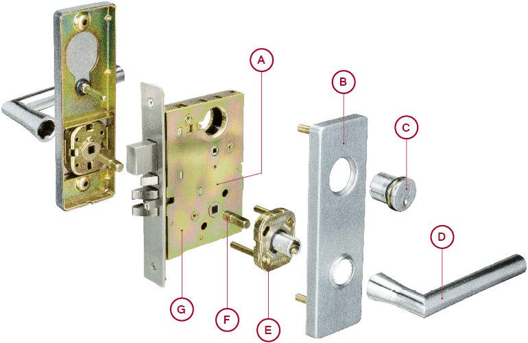 Klacci M Series Mortise Lock Features