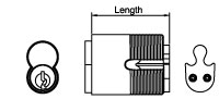 Klacci Mortise Lock Cylinder Concealed Interchangeable core