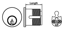 Klacci Mortise Lock Cylinder Full-face Standard