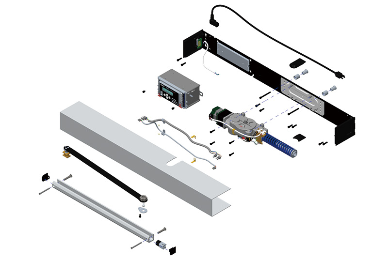 Klacci PO Series Door Operator explosion diagram