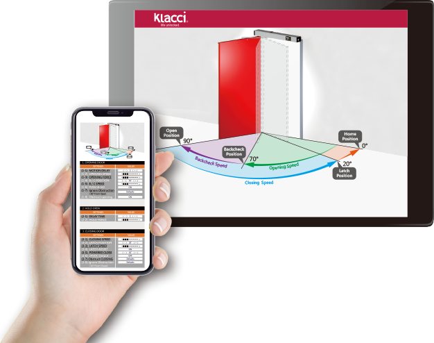 Klacci PO系列自動開關門器 mobile device’s app set up