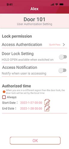 Klacci iF Series Mobile Biometrics Touchless Smart Lock The App Management