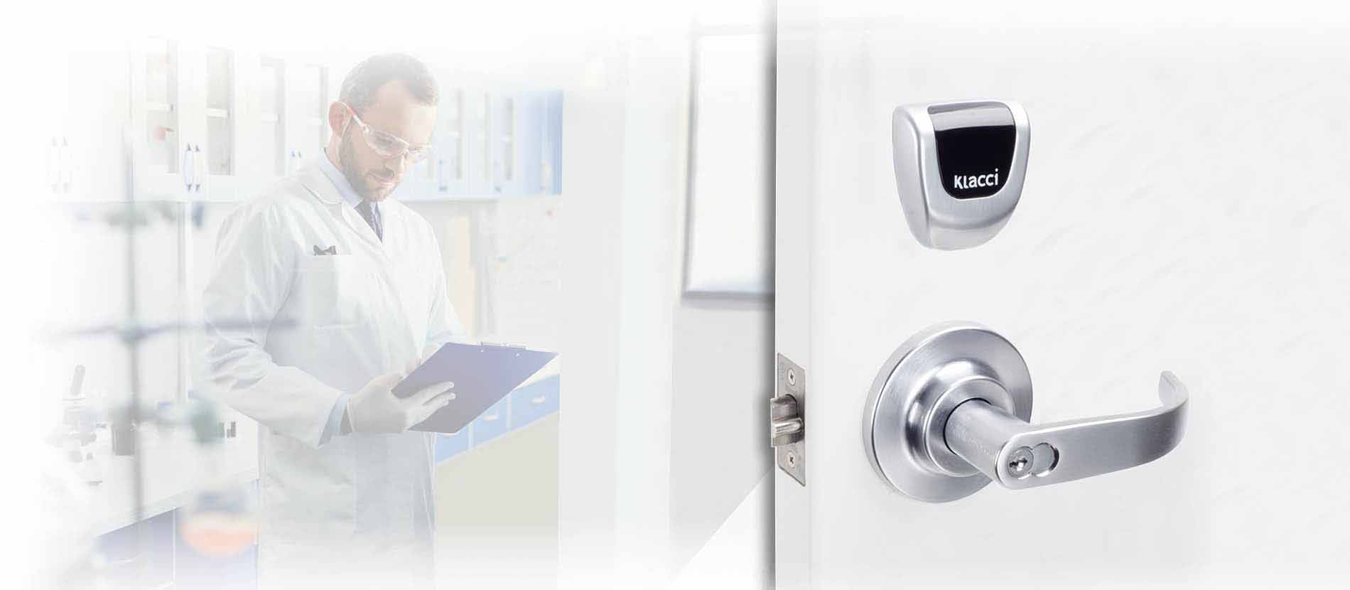 Klacci iF Series Mobile Biometrics Touchless Smart Lock iF-R1 Readers For Cylindrical Lock laboratory