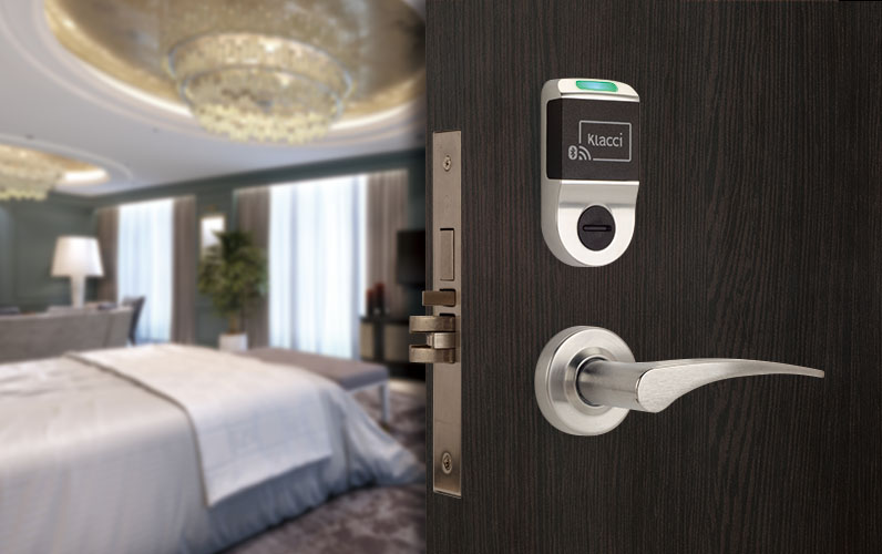 Klacci iF+ Series Bi-System Touchless Smart Lock iF+-94 Mortise Lock Outside View