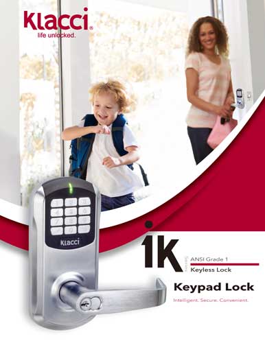 Klacci iK Series Keypad Lock English Catalog cover