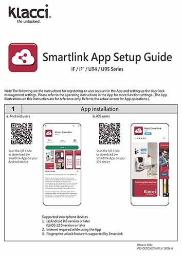 Smartlink App Setup Guide WD-OD003(079) REV0824-A