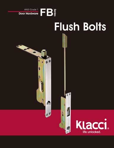 Klacci FB Series Flush Bolts English Catalog cover
