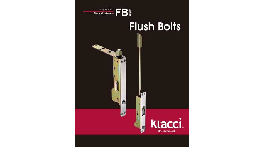 Klacci FB Series Flush Bolts Catalog