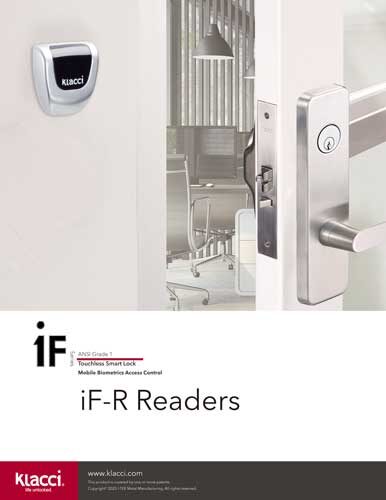 Klacci iF Series Mobile Biometrics Touchless Smart Lock iF-R Readers Catalog